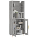 Highboard Grey Sonoma 69.5x34x180 cm Engineered Wood 3189307