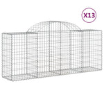 Arched Gabion Baskets 13 pcs 200x50x80/100 cm Galvanised Iron 3146310