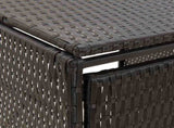 Single Wheelie Bin Shed Black 70x80x117 cm Poly Rattan 319860