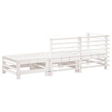 3 Piece Garden Lounge Set White Solid Wood Pine 825647
