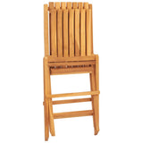 Folding Garden Chair Set of 4 Natural Wood Solid teak wood Medium 3155052