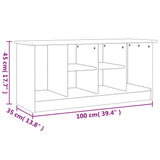 Shoe Bench ALTA White 100x35x45 cm Solid Wood Pine 353932