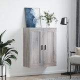 Wall Mounted Cabinet Grey Sonoma 69.5x34x90 cm Engineered Wood 830402