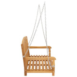 Swing Bench Natural 114 x 61 x 61.5 cm Solid Teak Wood 42030018