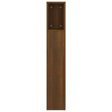 Headboard Cabinet Brown Oak 140x18.5x104.5 cm 817272