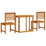 Garden Bistro Set 3 pcs Brown Solid Acacia Wood 3328694
