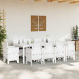 Garden Dining Set 11 pcs White Polypropylene 3378605