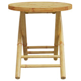 Bistro Set Natural Bamboo Bamboo Compact Foldable Bistro Set 3278533