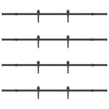 Sliding Door Hardware Kit 427 cm Steel Black 3295746