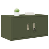 Storage Cabinet Olive Green 80 x 40 x 40 cm Steel 891674