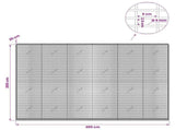 Gabion with 5 mm Wire and 5x2.5 cm Mesh 300x20x200 cm 3463632