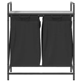 Laundry Basket 2 Compartments with Shelf Grey Sonoma 859068