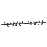 Sliding Door Hardware Kit 400 cm Steel Black 3295754