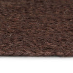 ZNTS Handmade Rug Jute Round 120 cm Brown 133672