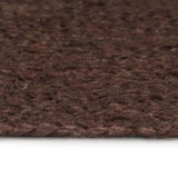 ZNTS Handmade Rug Jute Round 120 cm Brown 133672