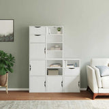 Side Cabinets 5 pcs "ODDA" White 40x24x79 cm Solid Wood Pine 3365365