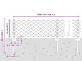 Chainlink Fence with Post 10 x 0.4 m PVC-Coated Steel Green 3336237