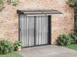 Door Canopy Black Polycarbonate 200x100cm Durable Door Canopy 45635