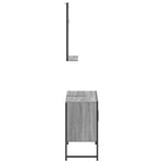 ZNTS 2 Piece Bathroom Cabinet Set Grey Sonoma Engineered Wood 3214342