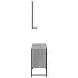 ZNTS 2 Piece Bathroom Cabinet Set Grey Sonoma Engineered Wood 3214342