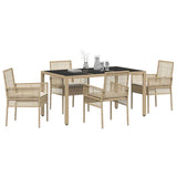 Garden Dining Set 5 pcs Beige Poly rattan 3334889
