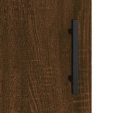 Wall Mounted Cabinet Brown Oak 69.5x34x90 cm Engineered Wood 830411
