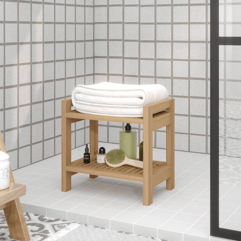 ZNTS Bathroom Side Table 45x30x45 cm Solid Wood Teak 340753
