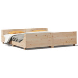 Bed Frame without Mattress 200x200 cm Solid Wood Pine 3302270