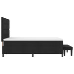 ZNTS Bed Frame with Mattress Set of 2 Black Fabric 140 x 200 cm 3344074