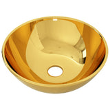 Wash Basin 28x10 cm Ceramic Gold 143490