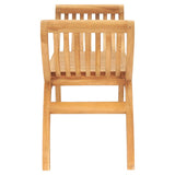Garden Bench Warm Brown Solid Teak Wood Medium Durable 316150