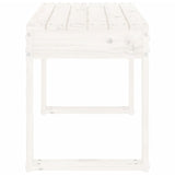 Garden Bench White Solid Pine Wood 2-Seater Durable 825087