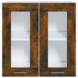 Hanging Glass Cabinet Lyon Smoked Oak 60x31x60 cm Engineered Wood 815120