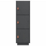 Highboard Grey 34x40x108.5 cm Solid Wood Pine 820169