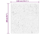 Shaggy Rug PAMPLONA High Pile Modern Black and Cream 140x200 cm 375411