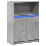Sideboard with LED Concrete Grey 72x34x100 cm Engineered Wood 852162