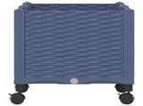 Garden Planter with Wheels Blue Grey 80 x 40 x 48 cm PP 3422961