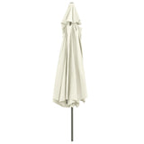 Garden Parasol Sand White Polyester, Metal Large 47378