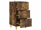 Drawer Cabinet Smoked Oak 33 x 34.5 x 90 cm Engineered Wood 895080