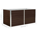 ZNTS Raised Garden Bed Brown 160x80x77 cm Galvanised Steel 45709
