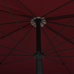 ZNTS Garden Parasol with Pole 200x130 cm Bordeaux Red 315555