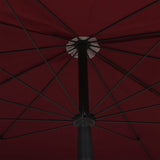 ZNTS Garden Parasol with Pole 200x130 cm Bordeaux Red 315555
