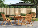 Outdoor Dining Set with Parasol 6 pcs Anthracite and Natural 3438539