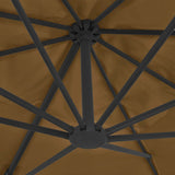 Cantilever Garden Parasol with Aluminium Pole 400x300 cm Taupe 44639