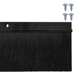 Screw-on Door Brush Seals 12 pcs Black 100 cm Aluminium Alloy 42019593