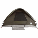 Family Tent Dome 6-Person Brown Waterproof 4009646
