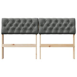 Upholstered Headboard Dark Grey 160 cm Solid Pine Wood 879165