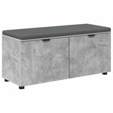 Hall Bench with Cushion Concrete Grey 100 x 38 x 46 cm 891491