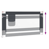 Toddler Safety Bed Rail Dark Grey 150x25 cm Fabric 10229