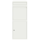 Parcel Drop Box with Storage White 41 x 38 x 103 cm Steel 874934